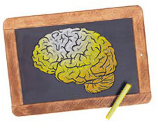 brain logo chalkboard