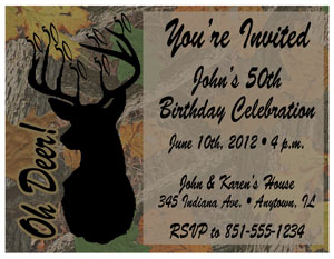 50th milestone birthday oh deer hunting