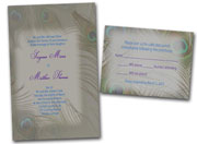 peacock wedding invitations