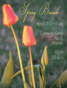 spring tulips invitation